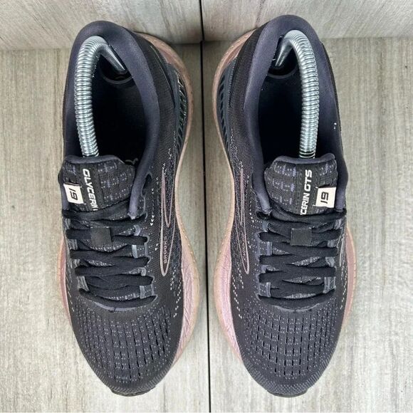 Brooks Glycerin GTS 17 Black Pink Running Sneaker Athletic Shoe Womens Size 8 - Picture 6 of 10